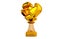 Front view of Boxing Gold Trophy