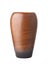 Front view of brown glazed ceramic vase