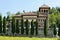 Front View of Cantacuzino Castle in Busteni, Romania