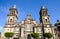 Front view of Cathedral Metropolitana in Mexico city