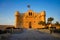 Front view of The Citadel of Qaitbay Qaitbay Fort, Is a 15th century defensive fortress located on the Mediterranean sea coast