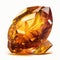 Front view of citrine gemstone illustration on a white background.