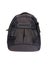 Front view of closed black backpack. Waterproof Unisex Backpack for Laptop insulated. Fashion and travel accessories