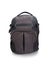 Front view of closed black backpack. Waterproof Unisex Backpack for Laptop insulated. Fashion and travel accessories
