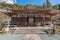 Front view of Colorful facade at Amida-do Hall, Shojuraigousan Muryojuin Zenrin-ji Eikan-do temple. Kyoto, Japan