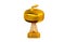 Front view of Curling Stone Gold Trophy