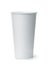 Front view of disposable white blank paper cup