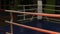 front view empty boxing ring. High quality photo