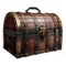 Front view of a Fantasy chest of travelers on white background, AI Generative