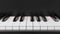 Front view grand piano keyboard. Background for music events banners. 3D rendering image.