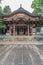 Front view of Haiden (Worship hall) of Kitazawa Hachiman Jinja