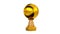 Front View of Handball Gold Trophy in Infinite Rotation