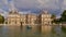 Front view of historic Luxembourg Palace (Palais du Luxembourg ) located in park Jardin du Luxembourg, Paris.