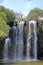 Front view of the idyllic Llano de Cortes waterfall near Bagaces, Costa Rica