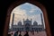 A front view of Jama Masjid mosque in Delhi