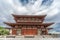 Front view of Kondo (Main hall) of Yakushi-Ji temple. Listed as UNESCO World Heritage Site as Historic Monuments of Ancient Nara