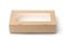 Front view of kraft paper box with transparent window