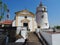 A front view of the lighthouse and the chapel located at the Guia Fortress in Macau