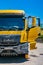 Front view of MAN Trucks brand Semi Truck Tractor on display