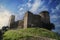 front view of the medieval castle of the village of scarlino tuscany