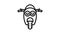 Front view motorbike icon animation