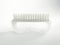 Front View of Nail Cleaning Brush with Nylon Bristles and Handles Isolated on White Background. Plastic nail brush close up, Eco