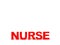 Front view of nurse word