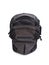 Front view of open black backpack. Waterproof Unisex Backpack for Laptop insulated. Fashion and travel accessories