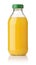 Front view of orange juice bottle