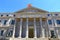 Front view of Palacio de las Cortes or Congreso de los Diputados Congress of Deputies building in Madrid,