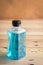 Front view plastic bottle of mouthwash