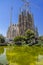 Front view of Sagrada Familia\'s Nativity Facade (Barcelona, Spain)