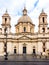 Front view of Sant` Agnes church at Navona Square, Rome, Italy
