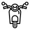 Front view scooter icon, outline style