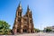 Front view of St. Peter`s Cathedral facade an Anglican cathedral church in Adelaide SA Australia