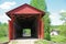 Front view at Staats Mill Covered Bridge