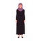 Front view of standing muslim businesswoman