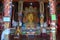 Front view of the statue of the Maitreya Buddha in Thiksey Monastery, Ladakh, India