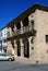 Front view of the stone Balcon del Concejo town hall, Baeza, Spain.