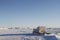 Front view of a traditional Inuit cargo sled or Komatik in the Arviat style in the Kivalliq region