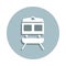 Front view train, transport badge icon. Simple glyph, flat vector of transport icons for ui and ux, website or mobile application