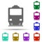 Front view train, transport in multi color style icon. Simple glyph, flat vector of transport icons for ui and ux, website or