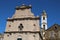 Front view of a typical church in Corsica