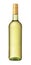 Front view of unlabeled white wine bottle