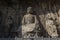 Front view of Vairocana Buddha in Fengxian Temple, the biggest cave of Longmen grottoes, Luoyang, Henan, China