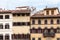 Front view of various medieval houses in Florence