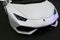 Front view of a White Luxury sportcar Lamborghini Huracan LP 610-4. Car exterior details