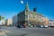 Front view of The Zinger Building , Saint Petersburg, Russia.
