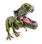 Front Wide View of Tyrannosaurus, dinosaurs toy.