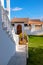 Front yard of a traditional Spanish home